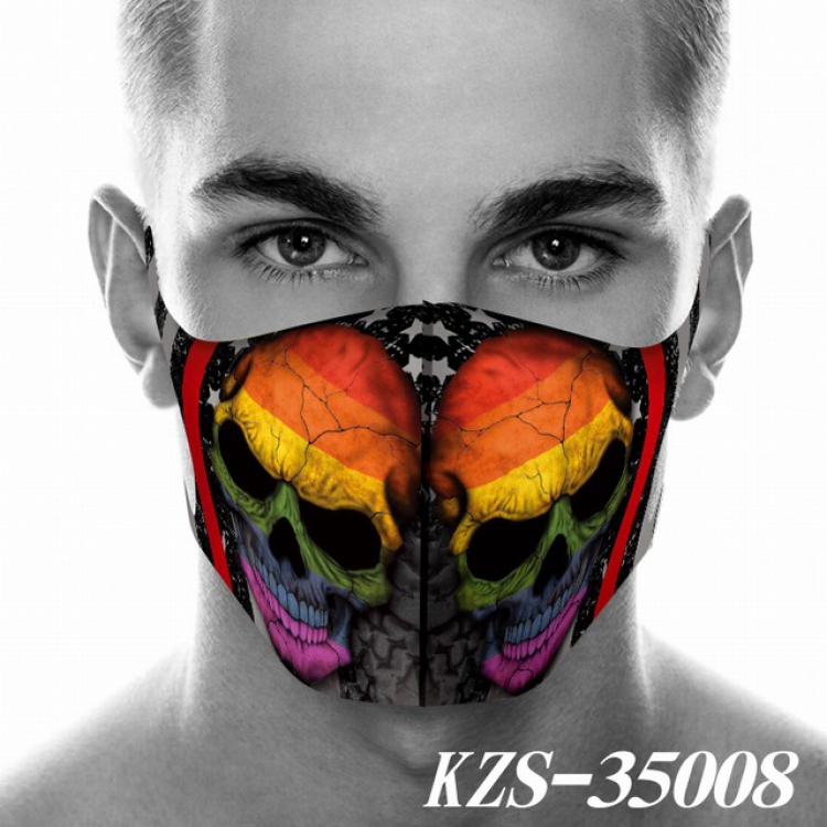 Skull and Flag Anime 3D digital printing masks a set price for 5 pcs KZS-35008A