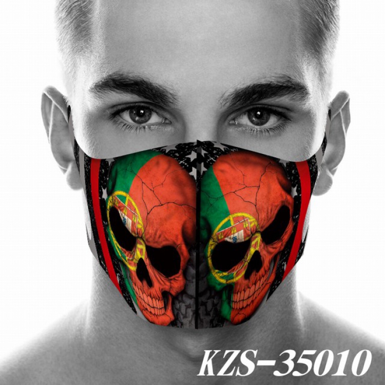 Skull and Flag Anime 3D digital printing masks a set price for 5 pcs KZS-35010A