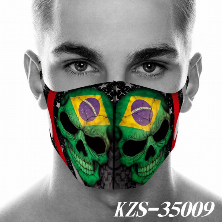 Skull and Flag Anime 3D digital printing masks a set price for 5 pcs KZS-35009A