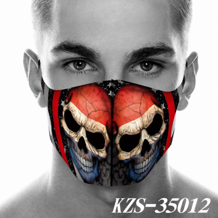 Skull and Flag Anime 3D digital printing masks a set price for 5 pcs KZS-35012A