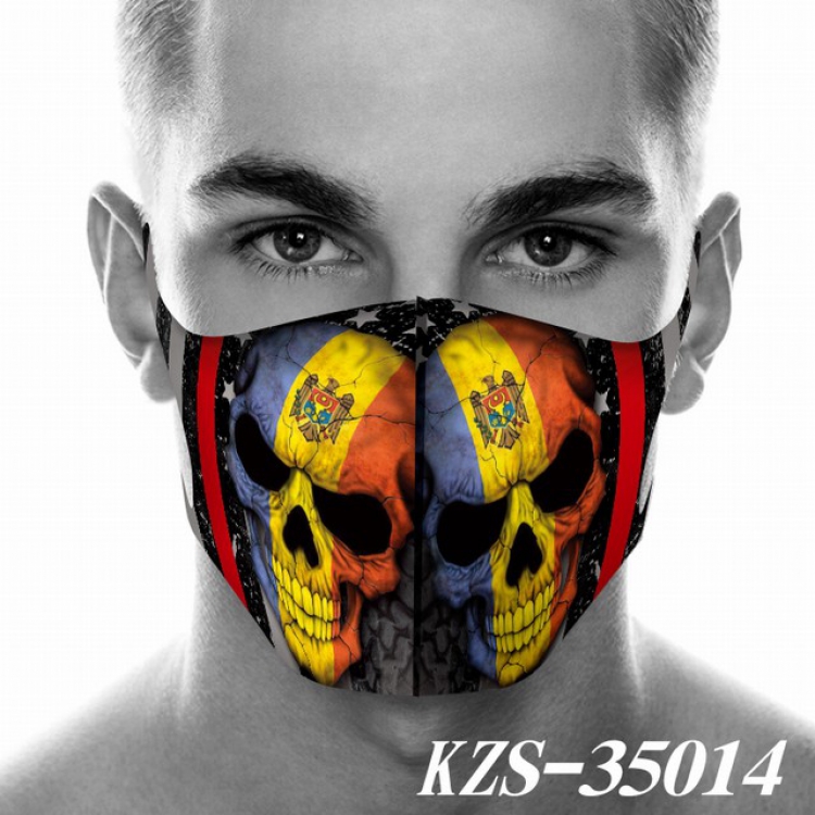 Skull and Flag Anime 3D digital printing masks a set price for 5 pcs KZS-35014A