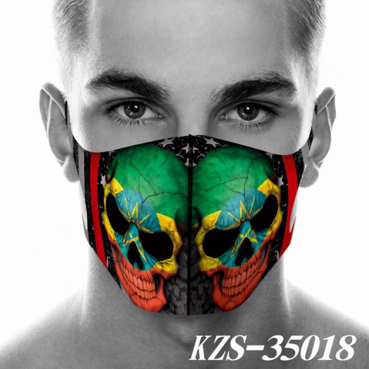 Skull and Flag Anime 3D digital printing masks a set price for 5 pcs KZS-35018A