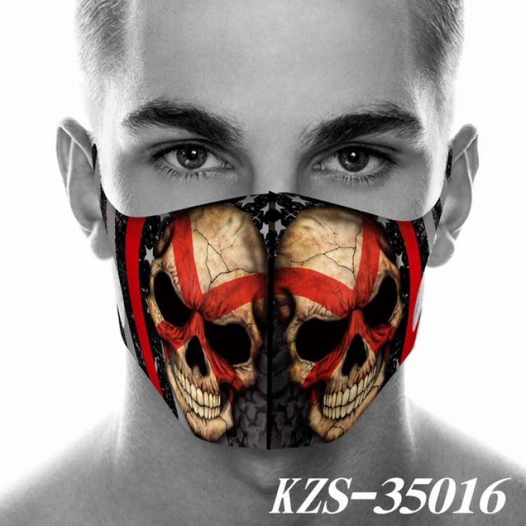Skull and Flag Anime 3D digital printing masks a set price for 5 pcs KZS-35016A