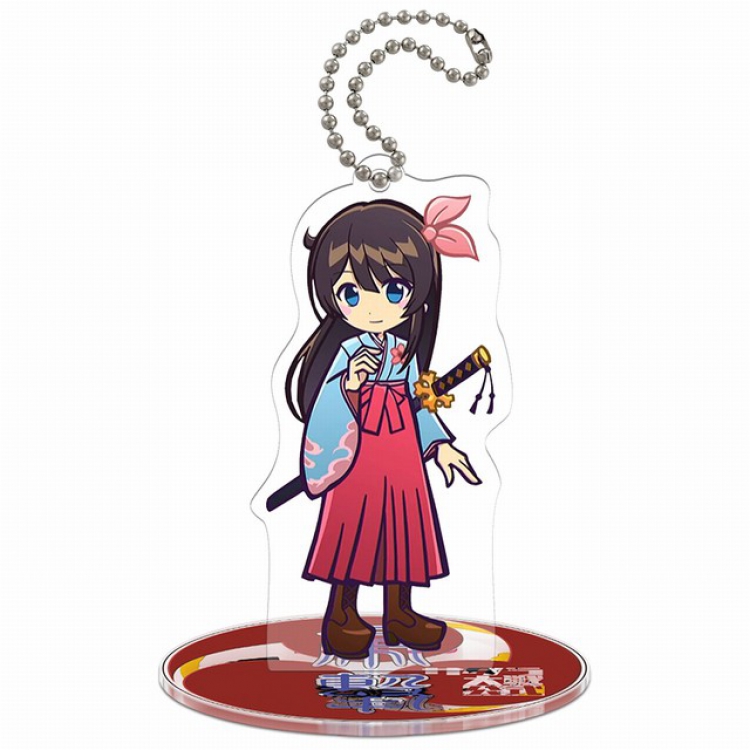 Sakura Wars the Animation Sakura Amamiya Q version soma Small Standing Plates Acrylic keychain pendant 8-9CM