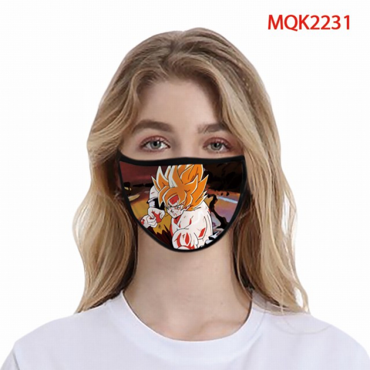 Dragon Ball Color printing Space cotton Masks price for 5 pcs MQK2231