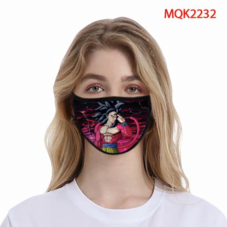 Dragon Ball Color printing Space cotton Masks price for 5 pcs MQK2232