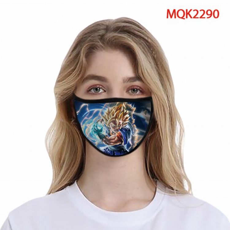 Dragon Ball Color printing Space cotton Masks price for 5 pcs MQK2290