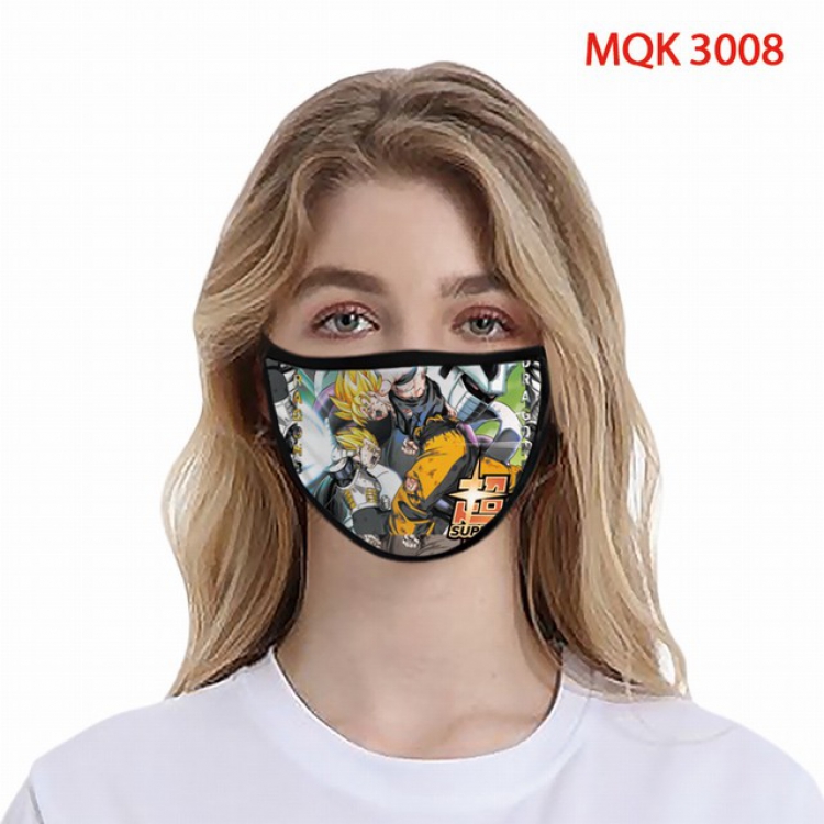 Dragon Ball Color printing Space cotton Masks price for 5 pcs MQK3008