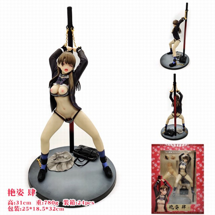 Native Sexy beauty girl Boxed Figure Decoration Model 31CM About 780G a box of 24