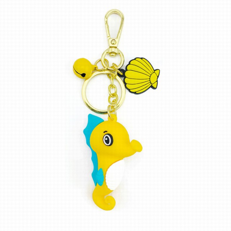 Creative cute hippocampus silicone marine doll animal pendant ornament a set price for 3 pcs