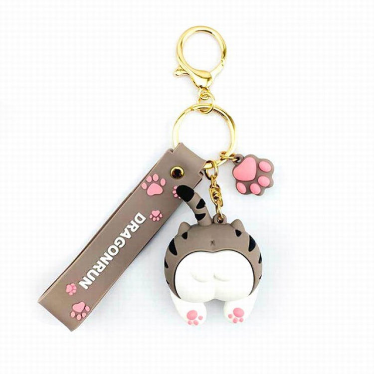 Dragonrun Gray doll keychain pendant ornament 7X4.5CM 58G a set price for 3 pcs 