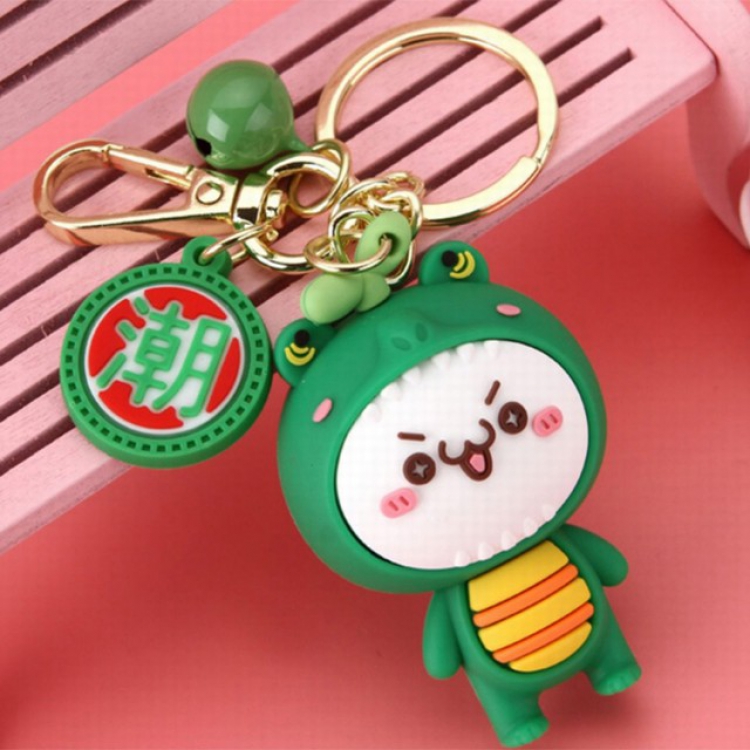 Rough color text green keychain pendant a set price for 5 pcs