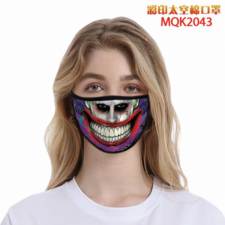 Batman The Joker Color printing Space cotton Masks price for 5 pcs MQK2043