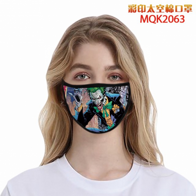 Batman The Joker Color printing Space cotton Masks price for 5 pcs MQK2063