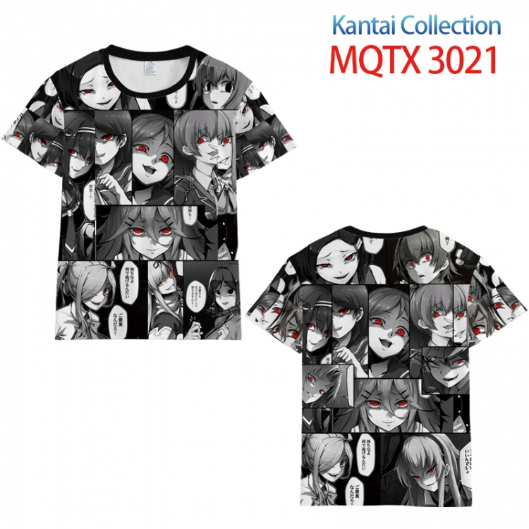 Kantai Collection Full color printing flower short sleeve T-shirt 2XS-5XL, 10 sizes MQTX 3021