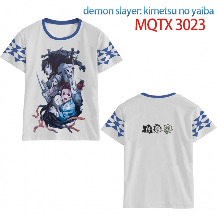 Demon Slayer Kimets Full color printing flower short sleeve T-shirt 2XS-5XL, 10 sizes MQTX 3023