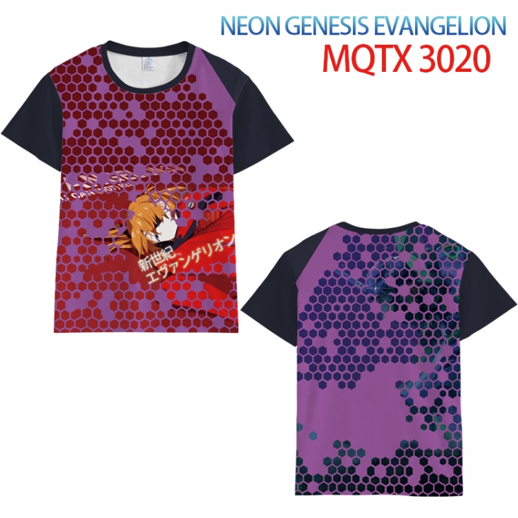 EVA Full color printing flower short sleeve T-shirt 2XS-5XL, 10 sizes MQTX 3020