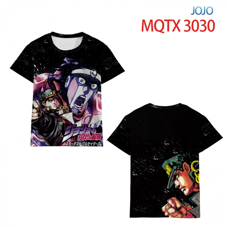 JoJos Bizarre Adventure Full color printing flower short sleeve T-shirt 2XS-5XL, 10 sizes MQTX3030
