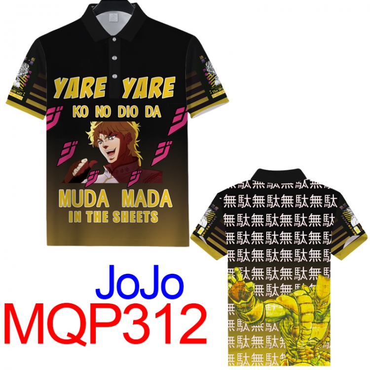 JoJos Bizarre Adventure Full color POLO lapel short sleeve t-shirt M L XL XXL XXXL MQP312