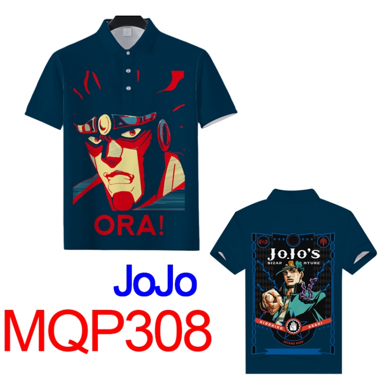 JoJos Bizarre Adventure Full color POLO lapel short sleeve t-shirt M L XL XXL XXXL MQP308