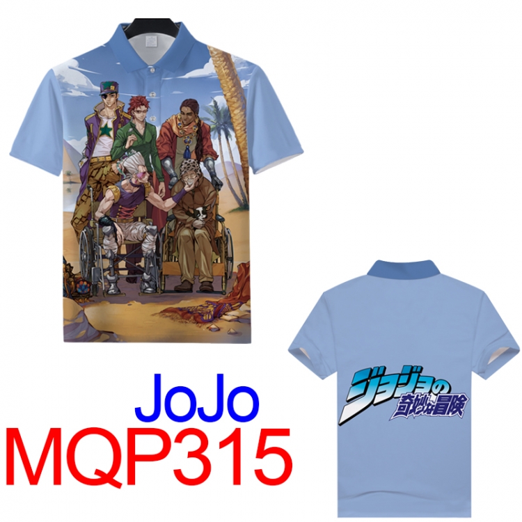 JoJos Bizarre Adventure Full color POLO lapel short sleeve t-shirt M L XL XXL XXXL MQP315