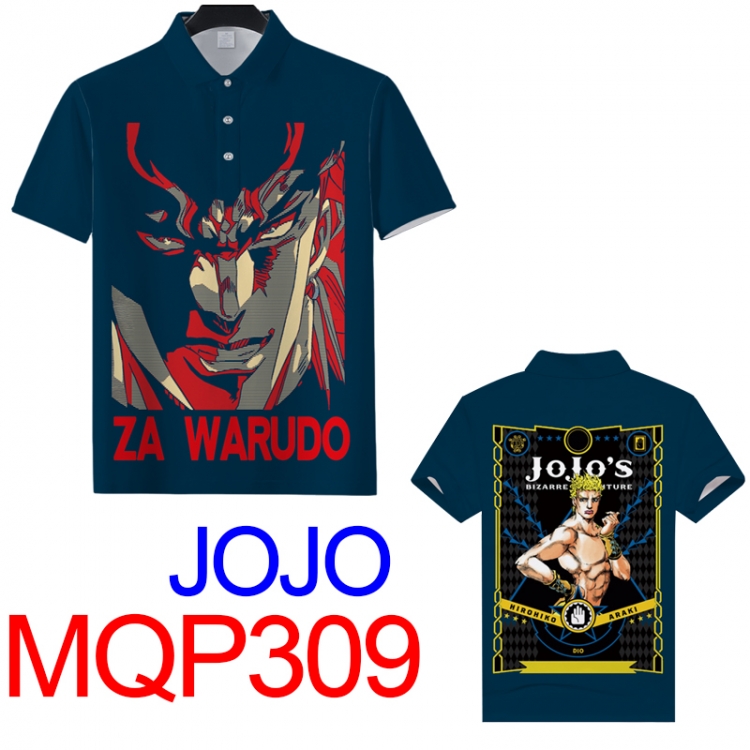 JoJos Bizarre Adventure Full color POLO lapel short sleeve t-shirt M L XL XXL XXXL MQP309