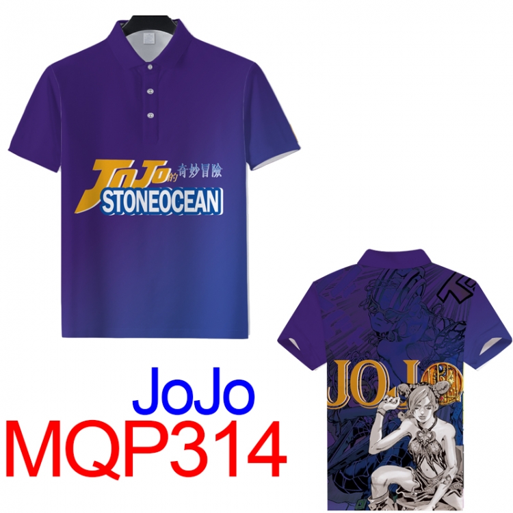 JoJos Bizarre Adventure Full color POLO lapel short sleeve t-shirt M L XL XXL XXXL MQP314