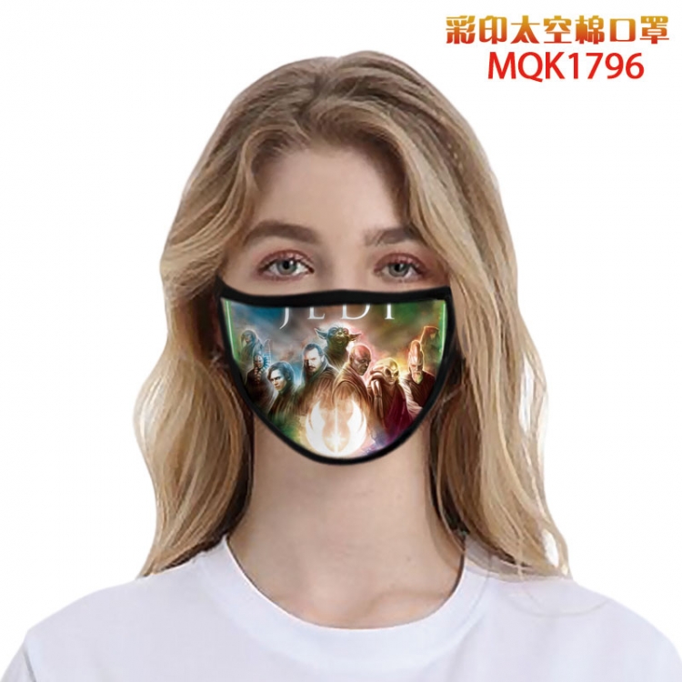 Masks Star Wars Color printing Space cotton Masks price for 5 pcs MQK-1796