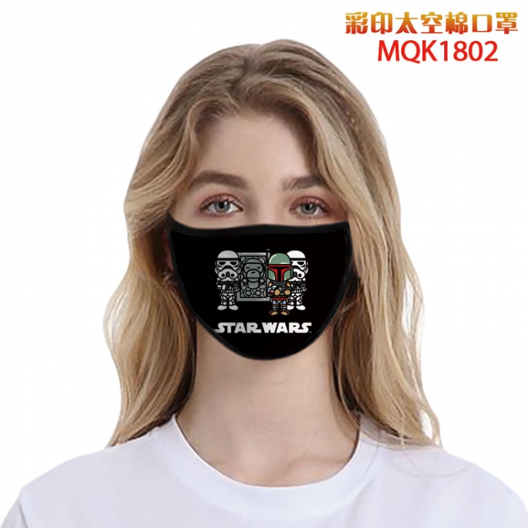 Masks Star Wars Color printing Space cotton Masks price for 5 pcs MQK-1802