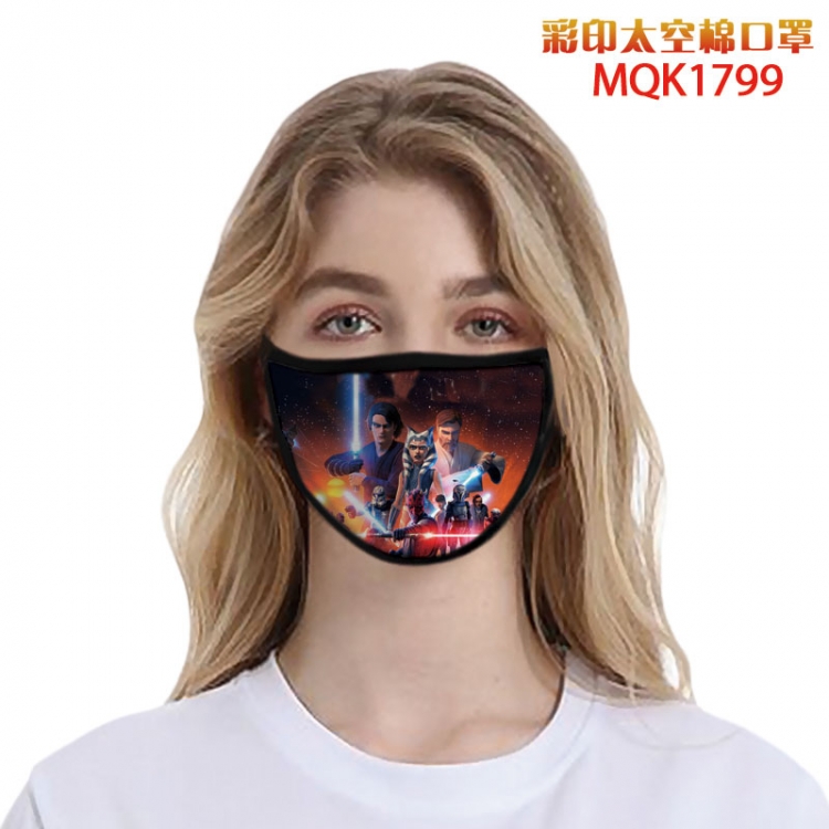 Masks Star Wars Color printing Space cotton Masks price for 5 pcs MQK-1799