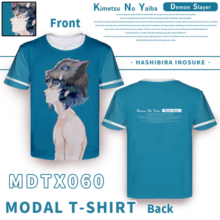 Demon Slayer Kimets Animation full-color modal T-shirt XS-5XL can be customized with a single drawing MDTX060