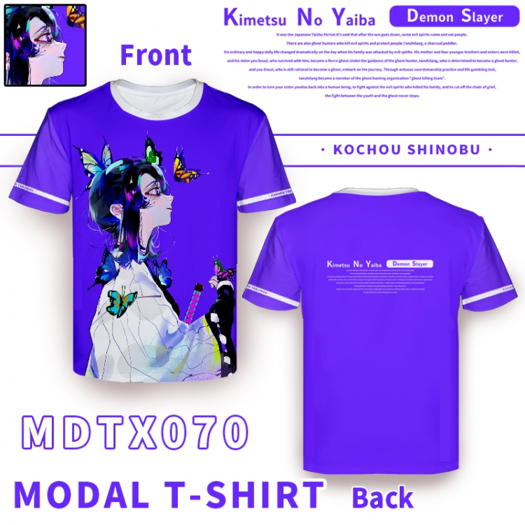 Demon Slayer Kimets Animation full-color modal T-shirt XS-5XL can be customized with a single drawing Demon Slayer Kimet