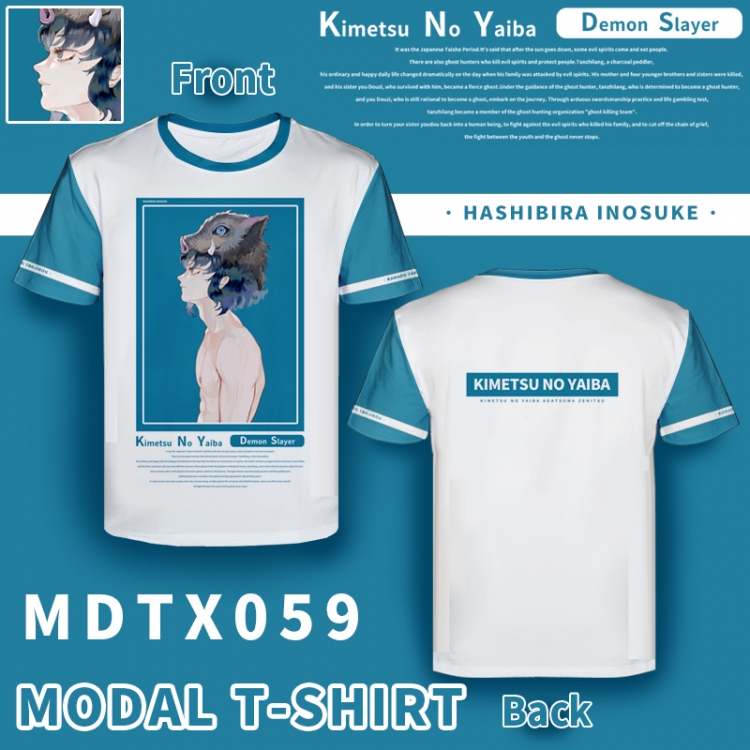 Demon Slayer Kimets Animation full-color modal T-shirt XS-5XL can be customized with a single drawing MDTX059
