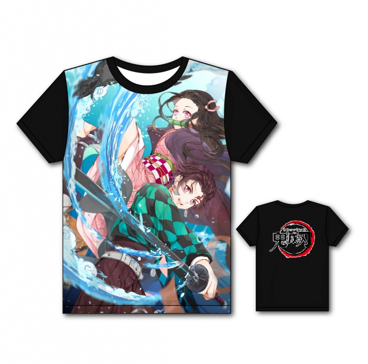 Demon Slayer Kimets Full color printing flower short sleeve T-shirt S-5XL, 8 sizes GM38