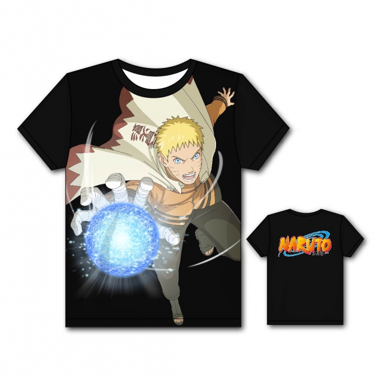 Naruto Full color printing flower short sleeve T-shirt S-5XL, 8 sizes HY18