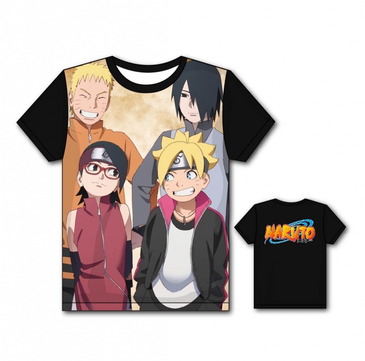 Naruto Full color printing flower short sleeve T-shirt S-5XL, 8 sizes HY48