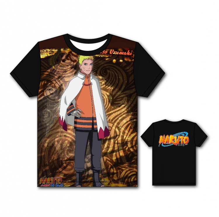 Naruto Full color printing flower short sleeve T-shirt S-5XL, 8 sizes HY14