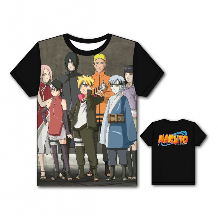 Naruto Full color printing flower short sleeve T-shirt S-5XL, 8 sizes HY29