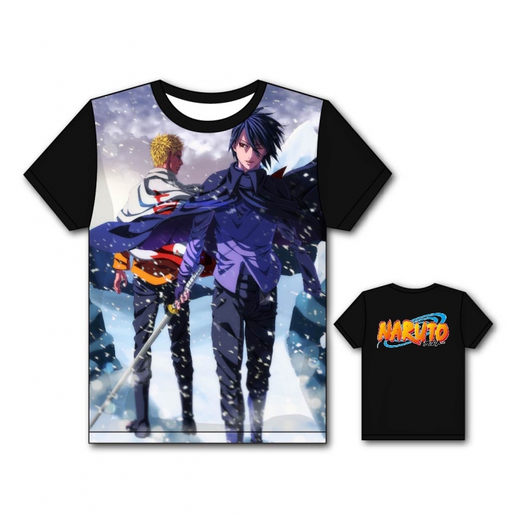Naruto Full color printing flower short sleeve T-shirt S-5XL, 8 sizes HY10