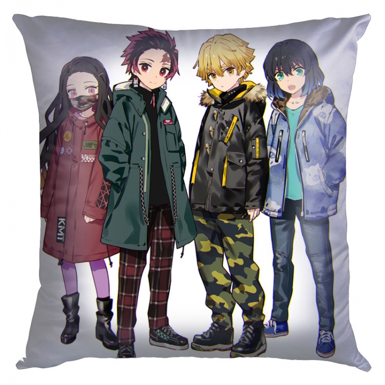 Demon Slayer Kimets Anime Double-sided full color pillow cushion 45X45CM G4-243 NO FILLING