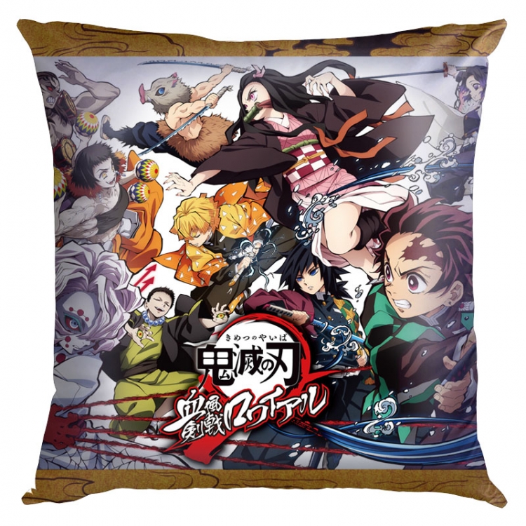 Demon Slayer Kimets Anime Double-sided full color pillow cushion 45X45CM  G4-233 NO FILLING