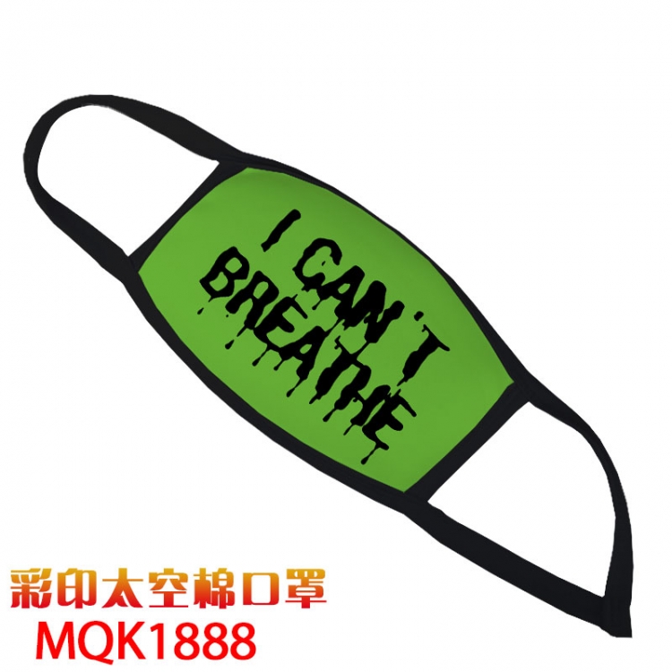 I can't breathe  Color printing Space cotton Masks price for 5 pcs  MQK1888