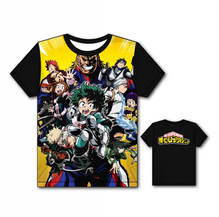 My Hero Academia Full color printing flower short sleeve T-shirt S-5XL, 8 sizes