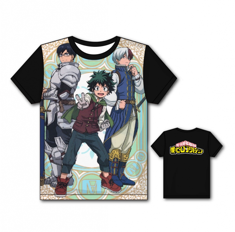 My Hero Academia Full color printing flower short sleeve T-shirt S-5XL, 8 sizes MH12