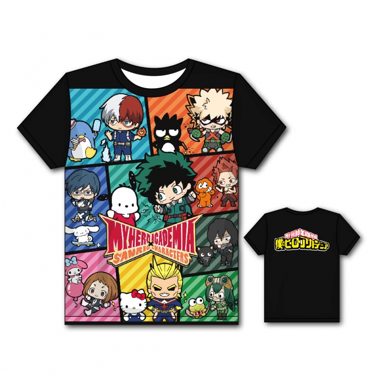 My Hero Academia Full color printing flower short sleeve T-shirt S-5XL, 8 sizes MH29