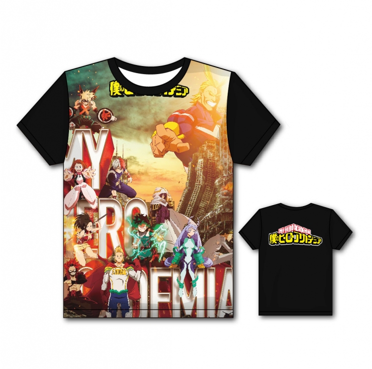 My Hero Academia Full color printing flower short sleeve T-shirt S-5XL, 8 sizes MH57