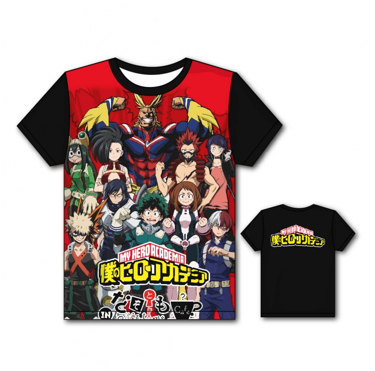 My Hero Academia Full color printing flower short sleeve T-shirt S-5XL, 8 sizes MH17