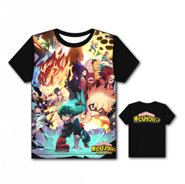 My Hero Academia Full color printing flower short sleeve T-shirt S-5XL, 8 sizes MH14