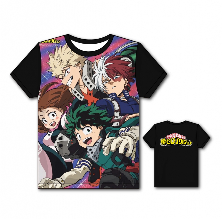 My Hero Academia Full color printing flower short sleeve T-shirt S-5XL, 8 sizes MH27