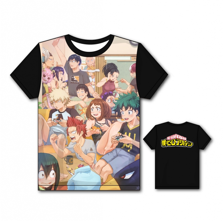 My Hero Academia Full color printing flower short sleeve T-shirt S-5XL, 8 sizes MH16